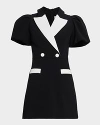 Emma Puff-Sleeve Blazer Mini Dress