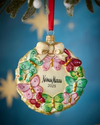 Neiman Marcus Butterfly Wreath Christmas Ornament