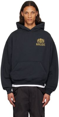 Rhude Black Cresta Hoodie