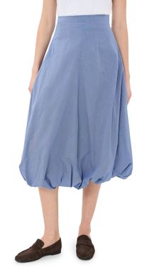 TWP Full Intentions Skirt WHITE / NAVY 8