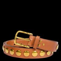 Jerome Dreyfuss - Ceinture ornée de rivets - Taille M - Marron