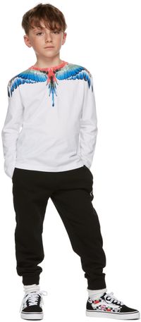 Marcelo Burlon County of Milan Enfant | T-shirt à manches longues blanc à image emblématique