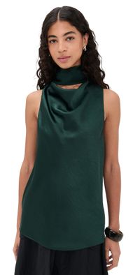 Vince Fluid Satin Scarf Top Bona S