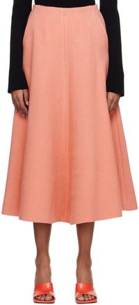 Gabriela Hearst Jupe midi Maureen rose