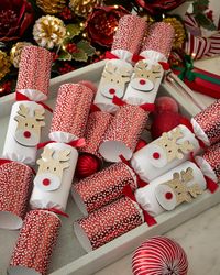 Racing Glitter Christmas Crackers, Set of 6