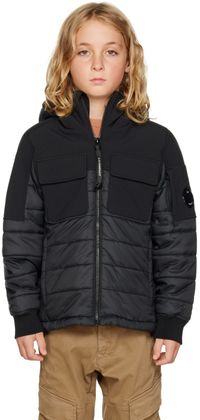 C.P. Company Kids Kids Black Shell-R Mixed Jacket