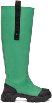 GANNI Green Country Boots