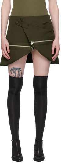 Courrèges Brown Modular Miniskirt