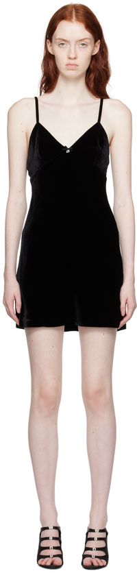 alexanderwang.t Black Crystal Charm Minidress