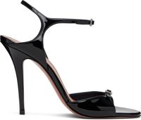 Amina Muaddi Black Adut Heeled Sandals