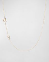 Mini 2-Letter Personalized Necklace, 14k Yellow Gold
