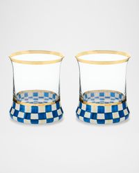 Royal Check Tumbler Glass, Set of 2