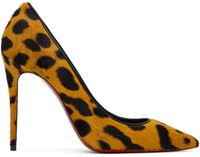 Christian Louboutin Orange & Black Kate 100 Heels