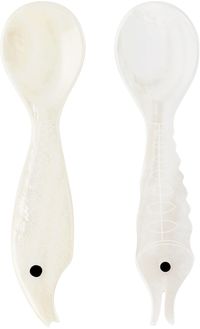 Gohar World Off-White Mother of Pearl Sea Creatures Spoon Set