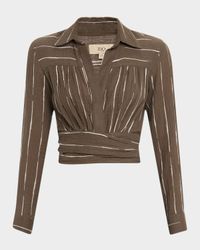 Alessa Long-Sleeve Wrap Top
