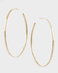 Large Sunrise Hoop Earrings in 14K Gold