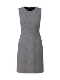 Women's Mix Pattern Cashmere Minidress - Greige Black - Size 14