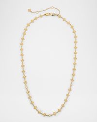 18K Yellow Gold Principessa Diamond Flower Link Necklace