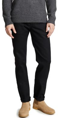 Naked & Famous Denim Weird Guy Solid Black Selvedge Black Selvedge 33