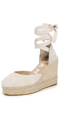 Manebi Wedge Crochet Espadrilles Natural 37