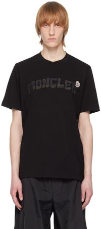 Moncler T-shirt noir à écussons