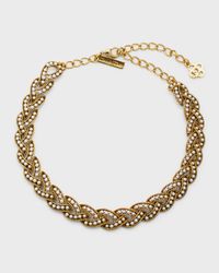 Braided Crystal Choker Necklace