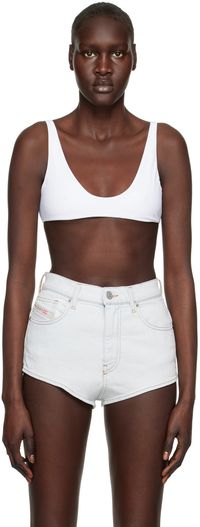 Diesel White Taratwist Bikini Top