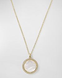 Medium Pendant Necklace in 18K Gold with Diamonds