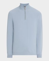 Men's Kid Wool Quarter-Zip Sweater