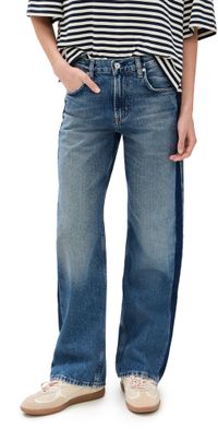 Citizens of Humanity Lindz Low Rise Easy Straight Jeans with Tuxedo Stripe Liro 32