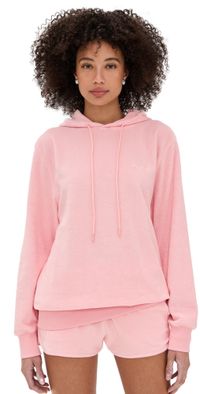 Hunza G Terry Toweling Hoodie Pink XL