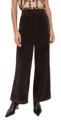 Joe's Jeans The Mia Ankle Vegan Suede Pants Dark Chocolate 32