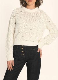 Kookai - Pull droit en coton mélangé - Taille 3 - Blanc
