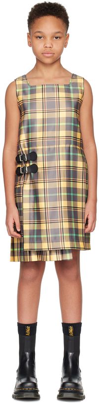 Charles Jeffrey LOVERBOY Kids Yellow Kilt Dress