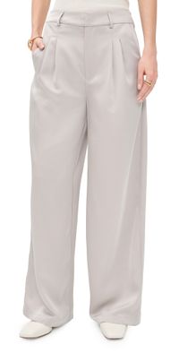 Susana Monaco Satin Pleated Pants 32 Sandstone 8