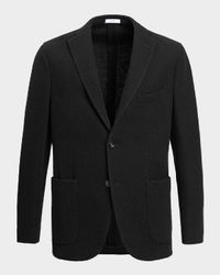 Men's Solid Knit Blazer