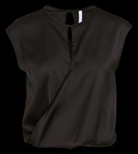 Imperial - Blouse sans manches drapée - Taille L - Noir