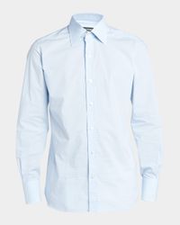Men's Cotton Micro-Gingham Check Sport Shirt