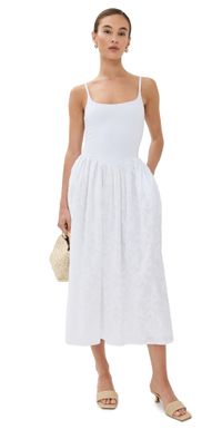 LE BOP Eyelet Alix Dress White L