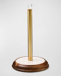 Rosy Check Wood Paper Towel Holder