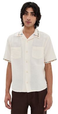 Corridor Rose Chain Camp Shirt Natural XXL