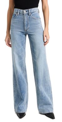 alice + olivia Weezy Full Length Jeans Sadie Light Vintage Blue 31