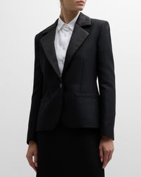 Dru Tailored Wool Blazer Jacket