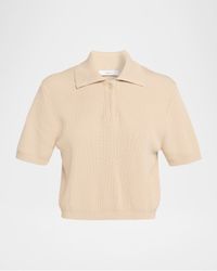 Ribbed Polo Top