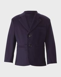 Boy's Two-Button Cotton Blazer, Size 2-10