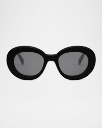 Men's Triomphe Acetate Round Sunglasses