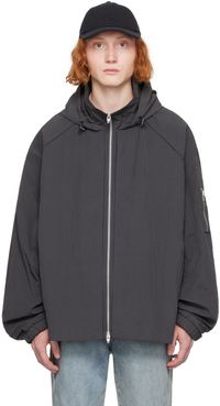 Juun.J Gray Stand Collar Jacket
