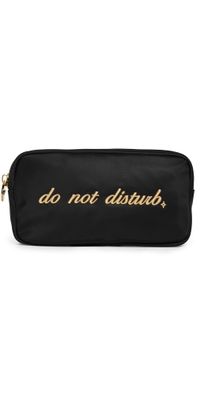 Stoney Clover Lane Do Not Disturb Embroidered Small Pouch Noir One Size