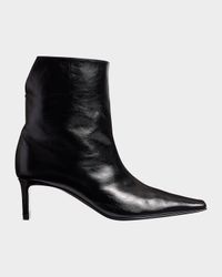 Ona Leather Stiletto Ankle Boots