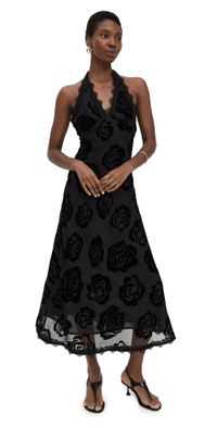Lioness Stars Align Midi Dress Burnt Noir Rose S